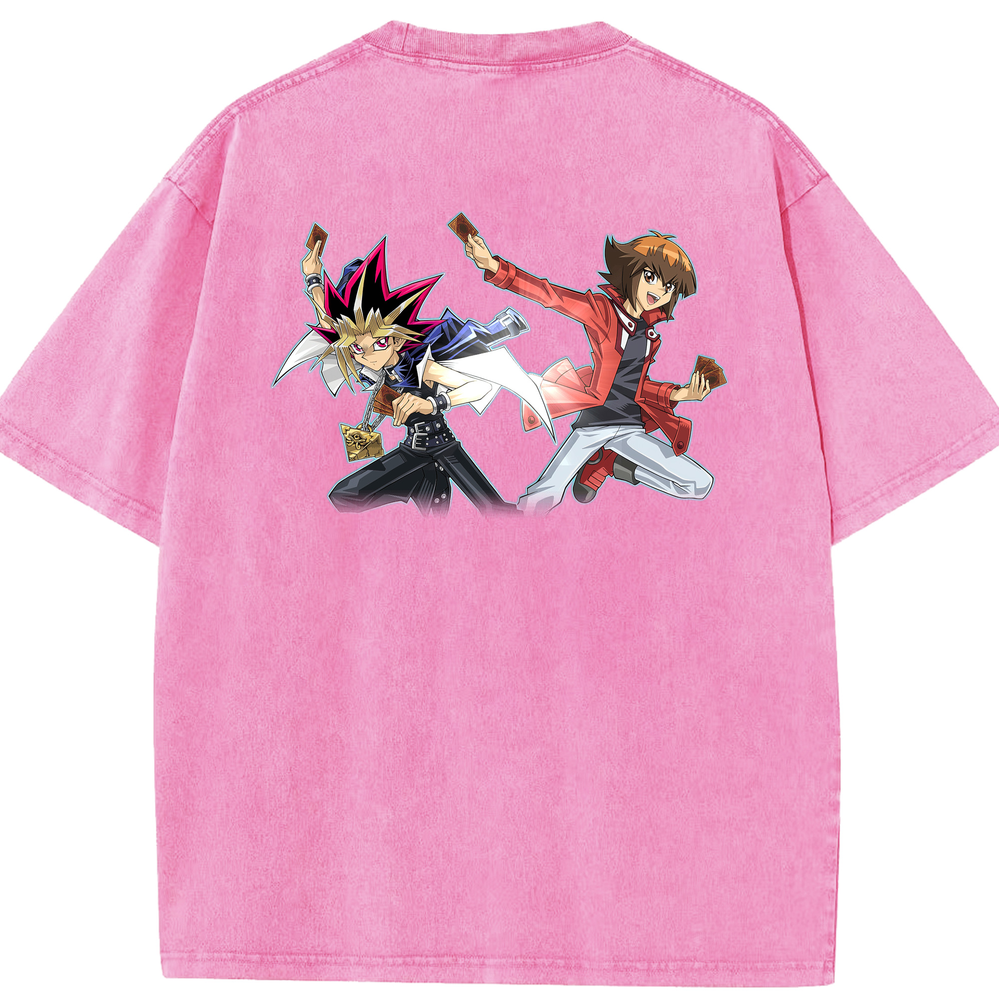（画像用） 遊☆戯☆王 Yu-Gi-Oh! 綿100% ヴィンテージ風 半袖Tシャツ（背面プリント）